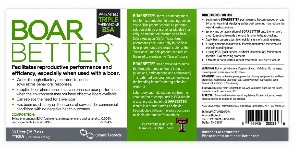 BOARBETTER Triple Pheromone Spray for Swine
