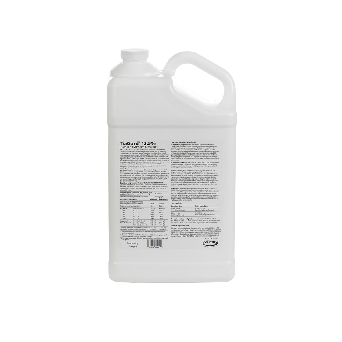 TiaGard 12.5% (Tiamulin Hydrogen Fumarate) Liquid Concentrate
