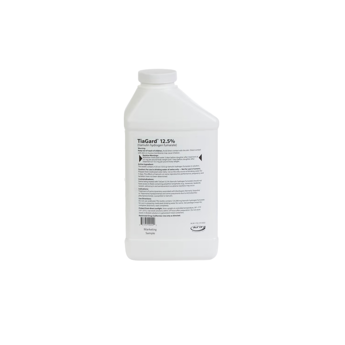 TiaGard 12.5% (Tiamulin Hydrogen Fumarate) Liquid Concentrate