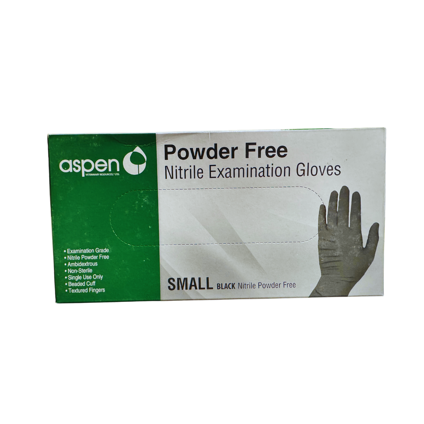 Aspen Black Nitrile Exam Gloves - 100/pkg