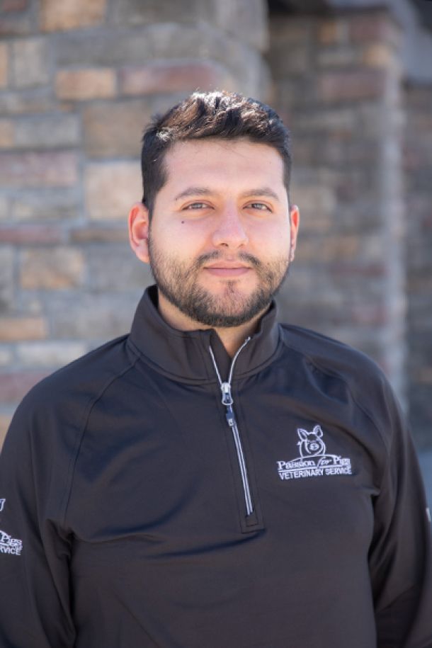 Manuel Gonzalez, lab technician for Passion for Pigs